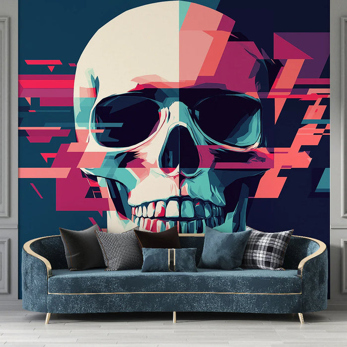 Mural Wallpaper skull-head | Radio hacking