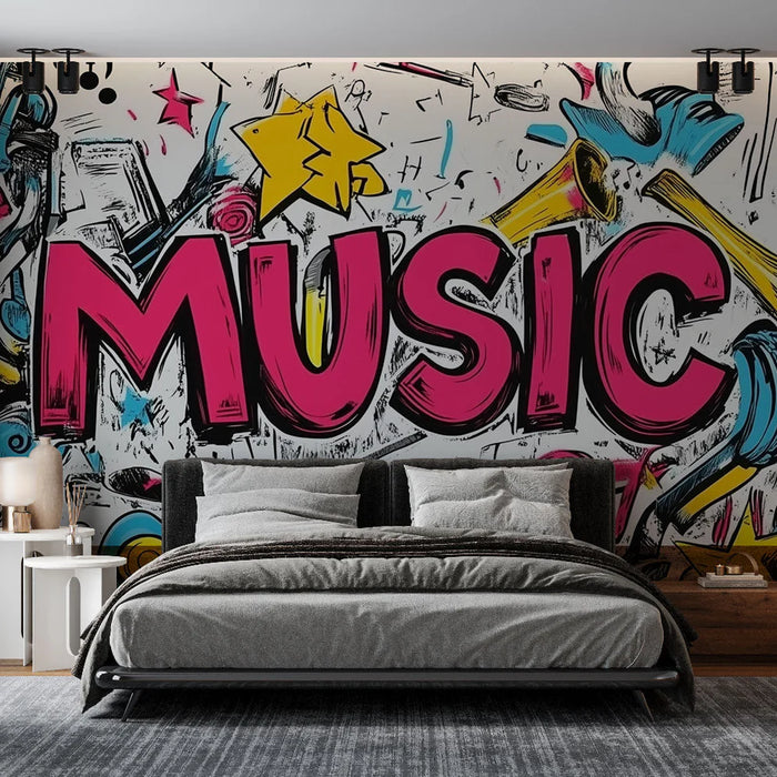 Mural Wallpaper music | Colorful and dynamic design