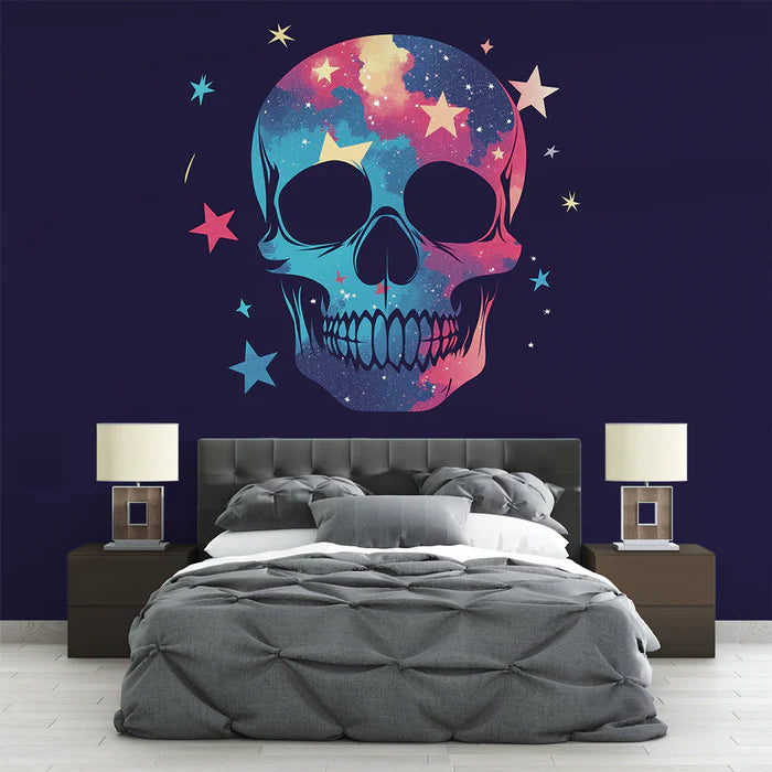Mural Wallpaper skull-head | Star in the stars