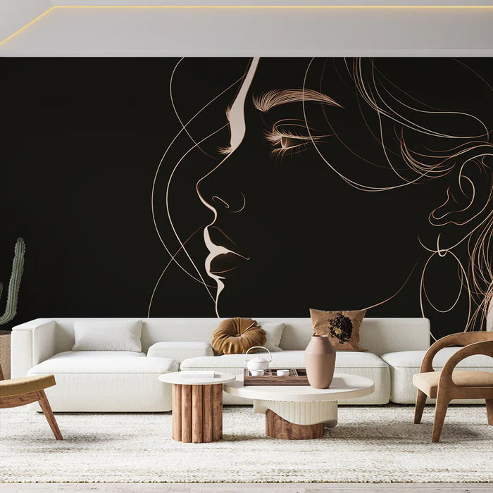 Line Art Mural Wallpaper | Elegance