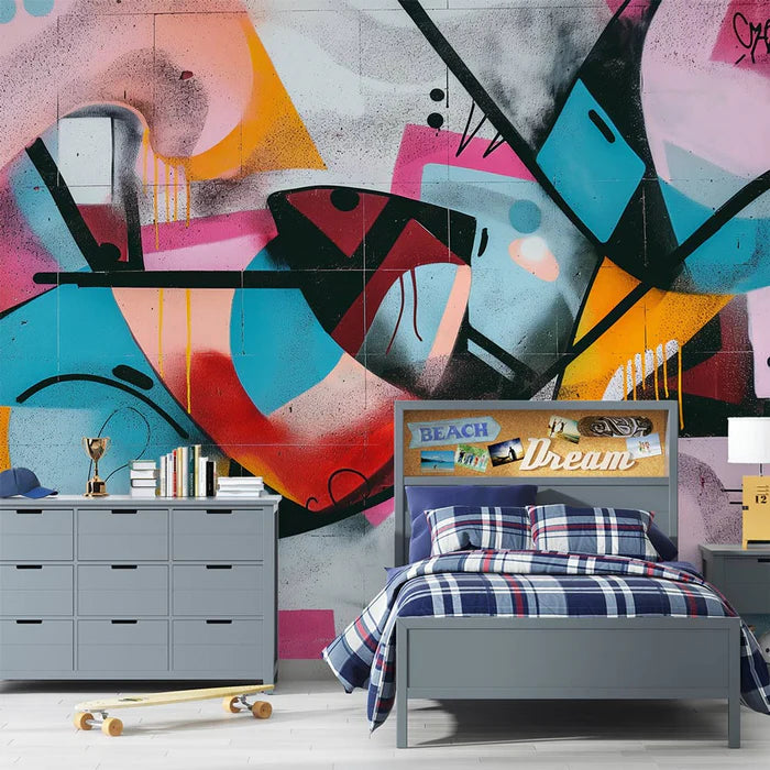 Mural Wallpaper teen room | Giant graffiti