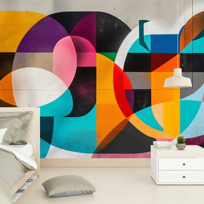 Mural Wallpaper teenage room | Contemplation of the graffiti wall