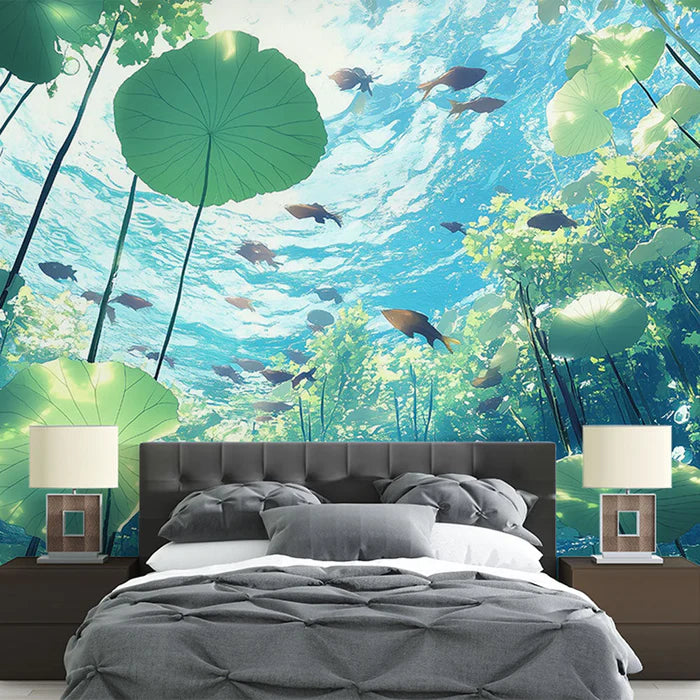 Mural Wallpaper aquatic | Plants and fish underwater