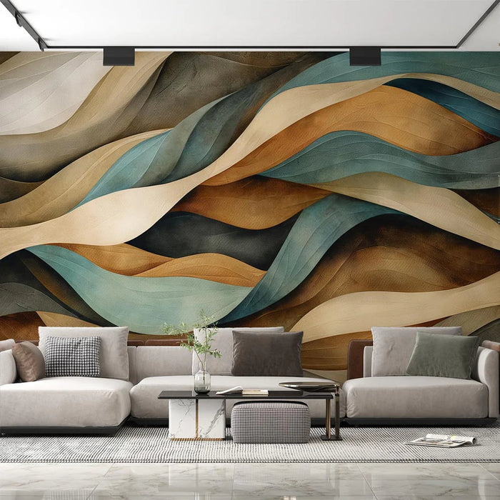 Abstract Mural Wallpaper | Waves Successions