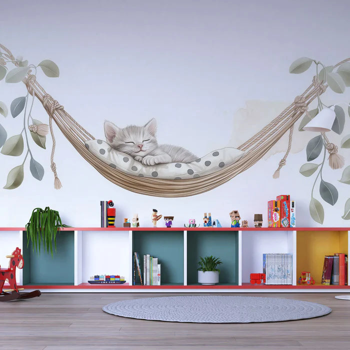 Mural Wallpaper chaton | Elegance and comfort suspended