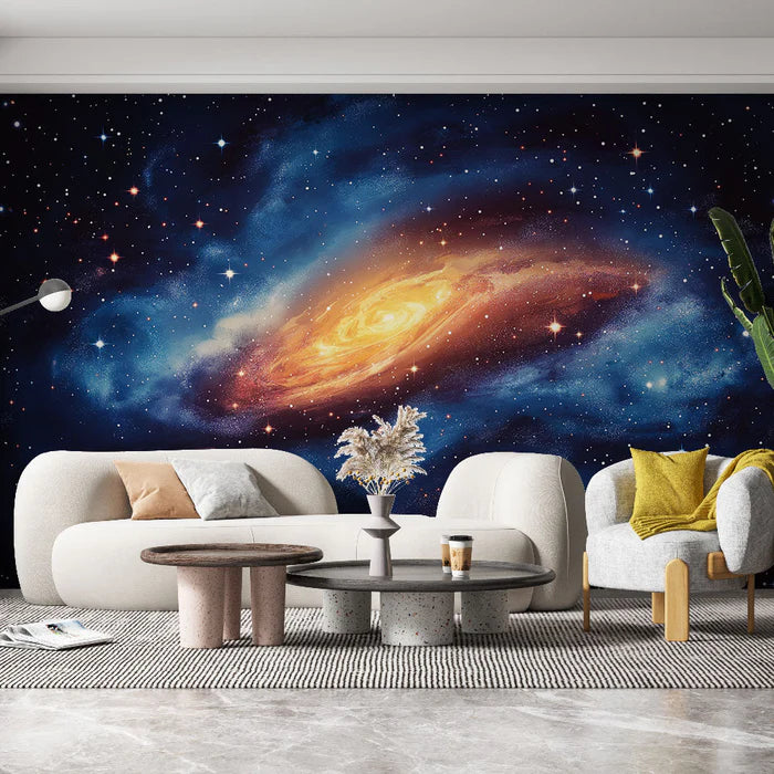 Mural Wallpaper cosmos | Vibrant galaxy with twinkling stars