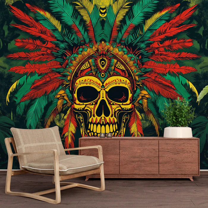 Mural Wallpaper skull-head | Ancestral spirit of the jungle