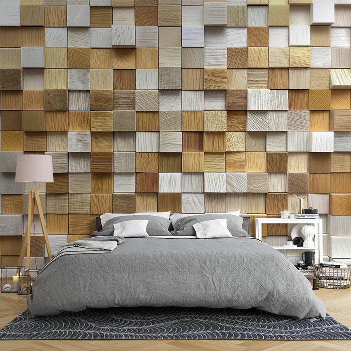 Mural Wallpaper 3D Wood | Natural Relief Design