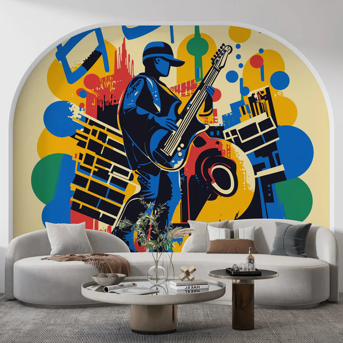 Mural Wallpaper urban music | Colorful and modern design