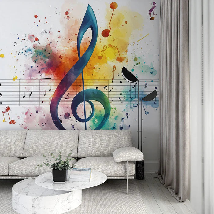 Wallpaper music | Colorful watercolor harmony