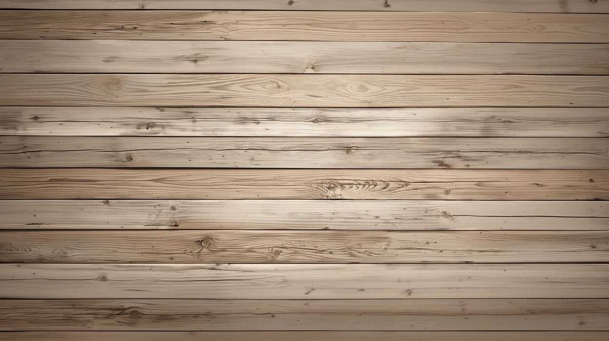 Close-up of wood texture wallpaper with detailed grain patterns and light finish for rustic bedroom decoration
