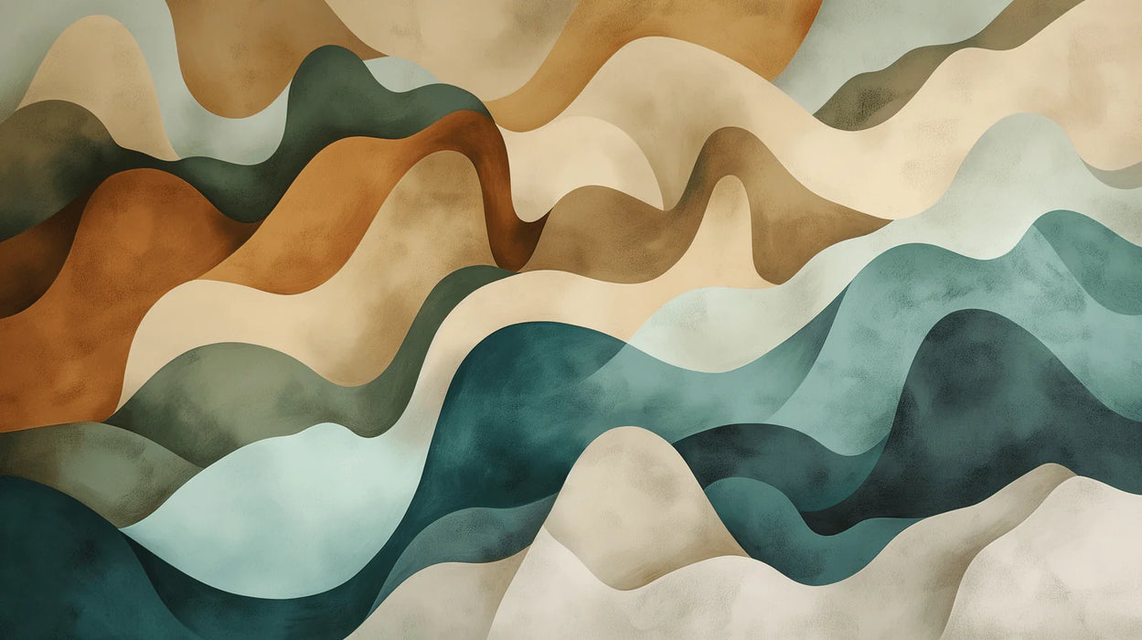 Abstract Mural Wallpaper | Multicolored Ripples