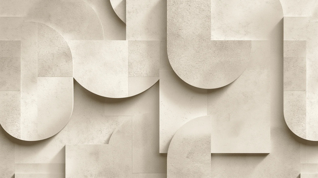Art Deco Mural Wallpaper | Stone Wall Shape Imitation