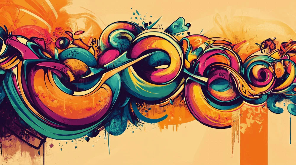 Mural Wallpaper graffiti | Explosion of urban colors