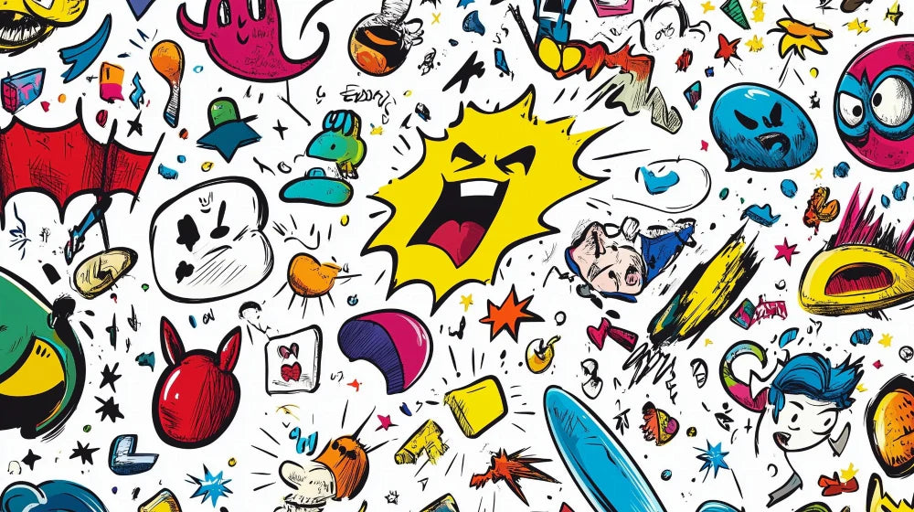 Mural Wallpaper graffiti | Dynamic and colorful style