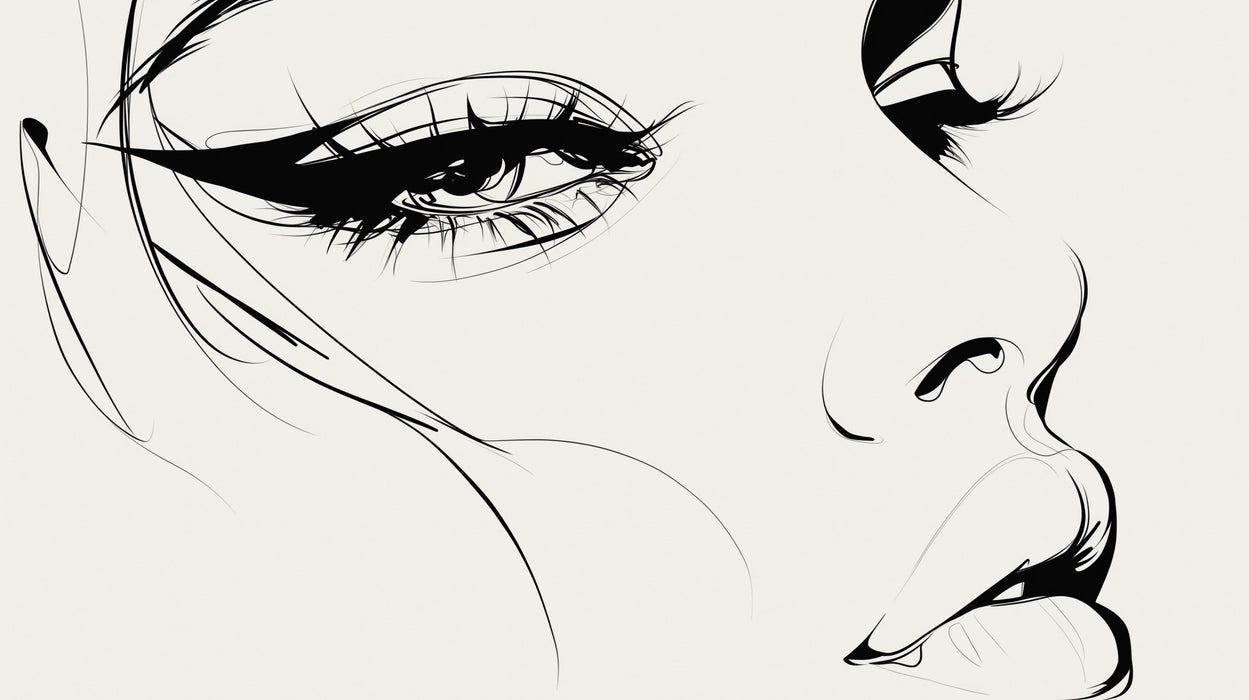 Line Art Mural Wallpaper | Sensuality