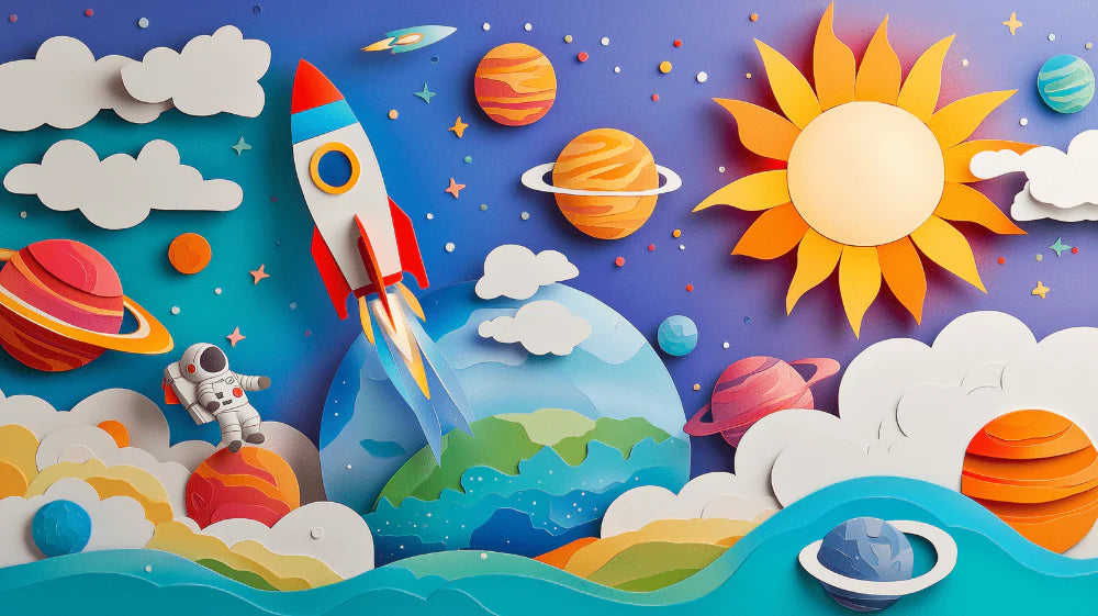 Mural Wallpaper colorful space | Adventure in the universe