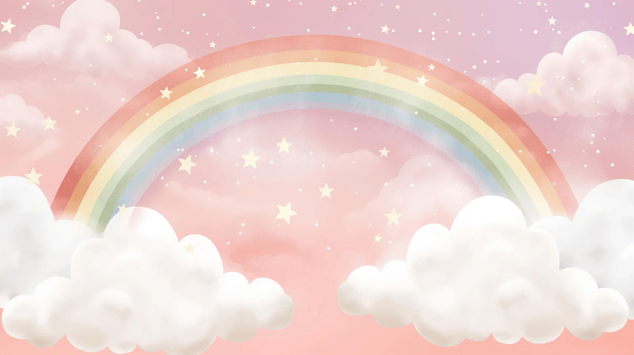 Fairy Rainbow Mural Wallpaper | Girl's Bedroom