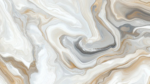 Close-up of minimalist marble effect wallpaper design with soft beige and gray tones for contemporary bedroom decor
