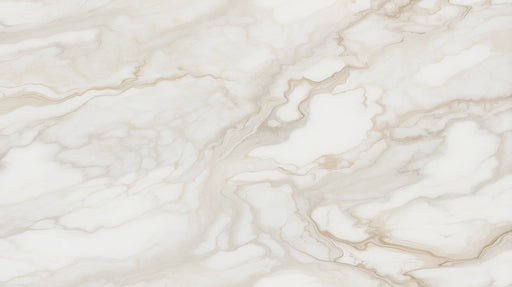 Close-up of realistic white marble wallpaper design featuring natural brown veining patterns for elegant bedroom or dining room decor
