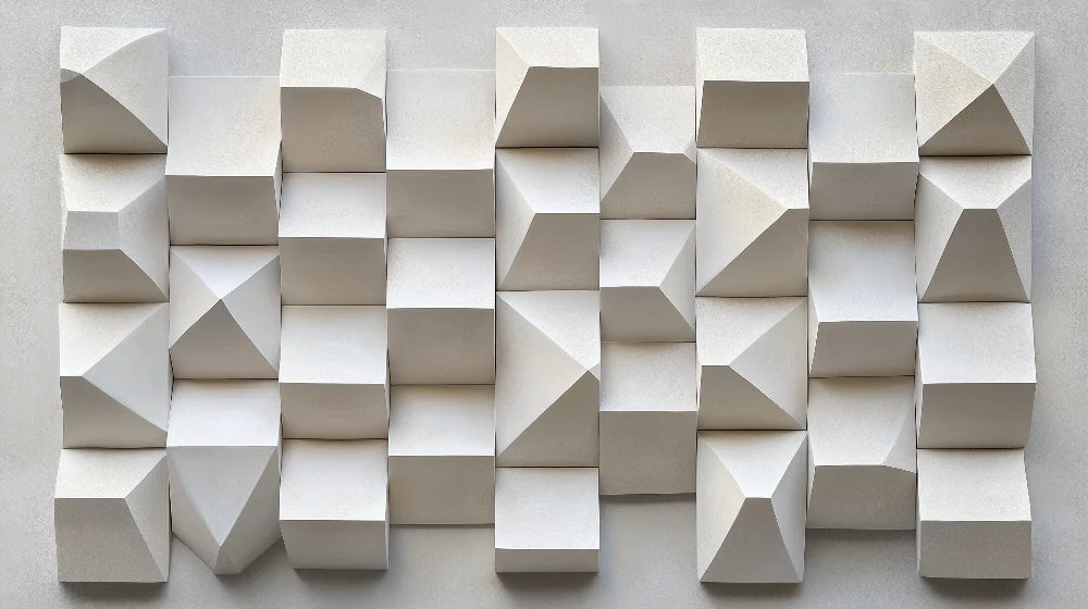 Mural Wallpaper geometric 3D | Modern and sculptural design