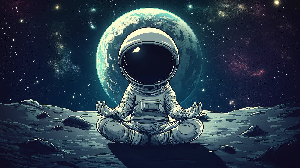 Mural Wallpaper astronaut | A cosmic break on the Moon