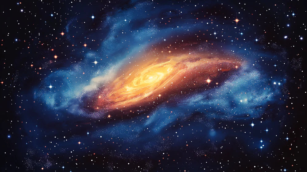 Mural Wallpaper cosmos | Vibrant galaxy with twinkling stars