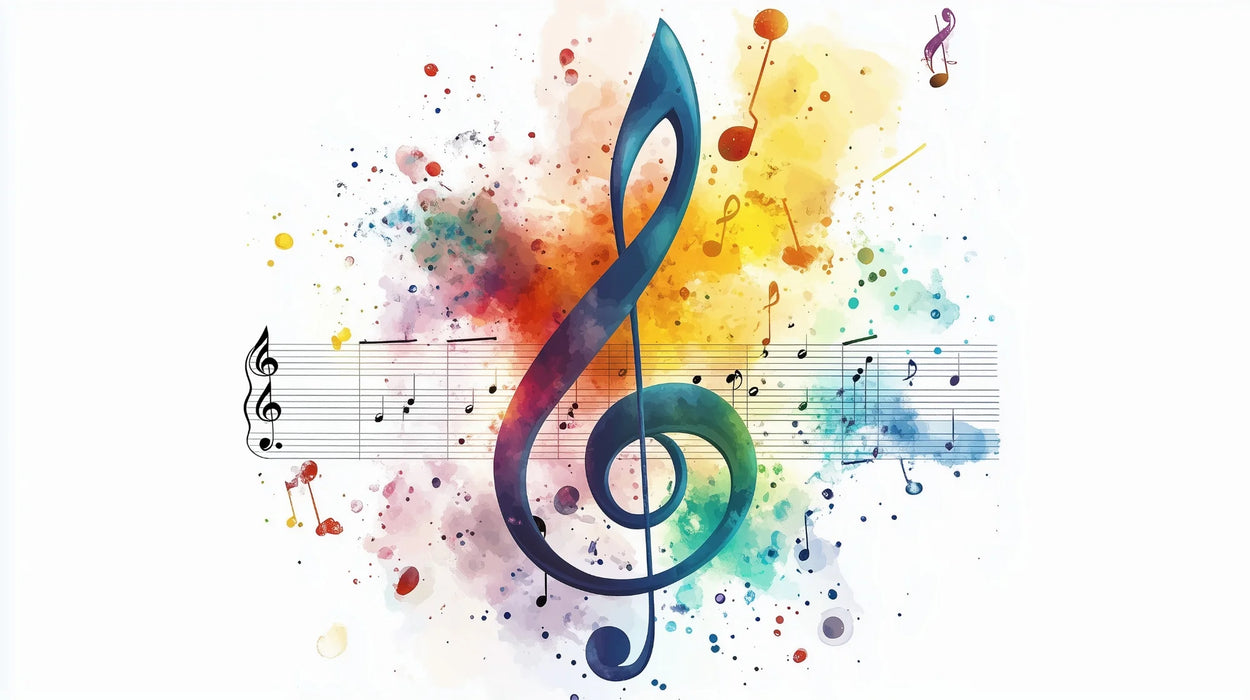 Wallpaper music | Colorful watercolor harmony