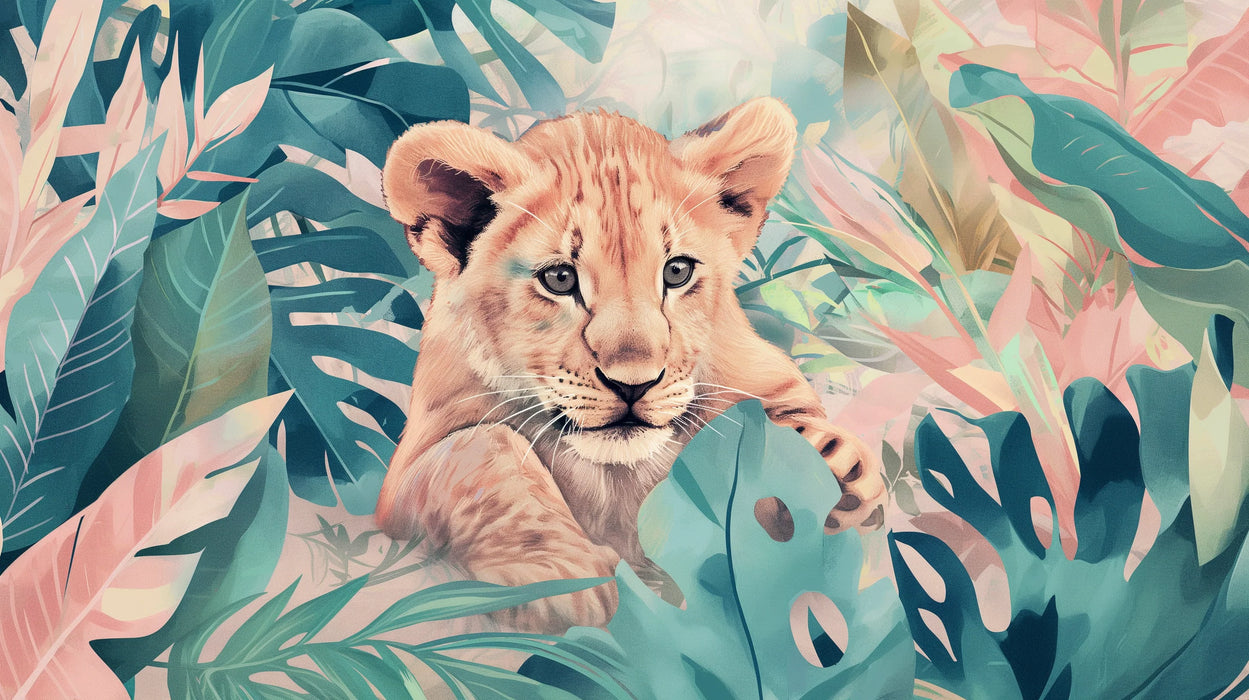 Lion Cub Mural Wallpaper | King of the Jungle