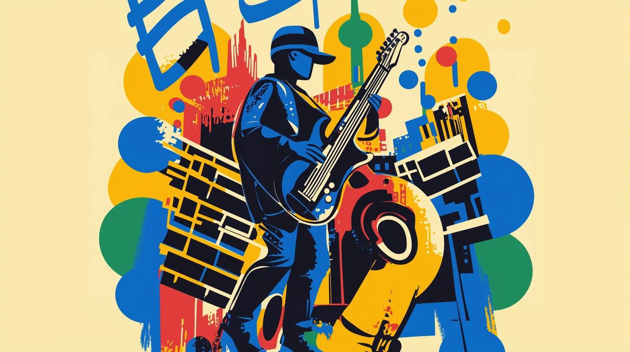 Mural Wallpaper urban music | Colorful and modern design