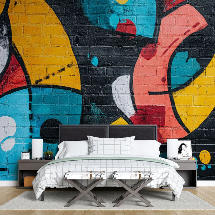 Mural Wallpaper graffiti | Colorful and abstract design