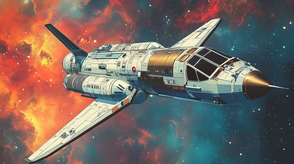 Mural Wallpaper space shuttle | Galactic exploration