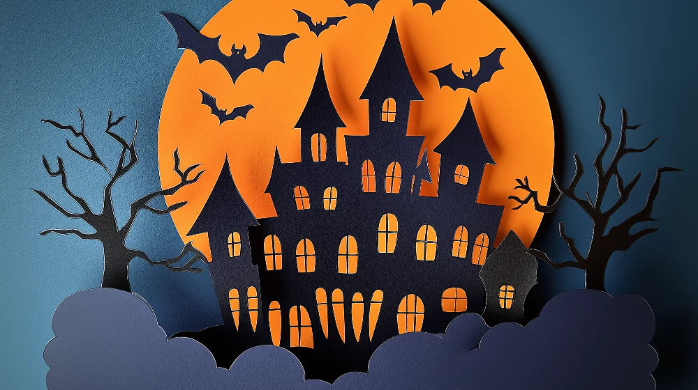 Mural Wallpaper Halloween | Haunted Castle Under the Full Moon