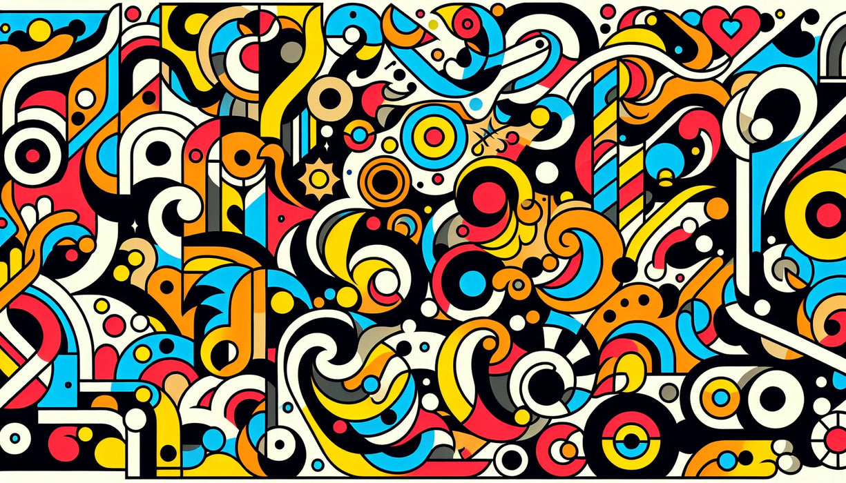 Street art Mural Wallpaper | Abstract art with vibrant colors