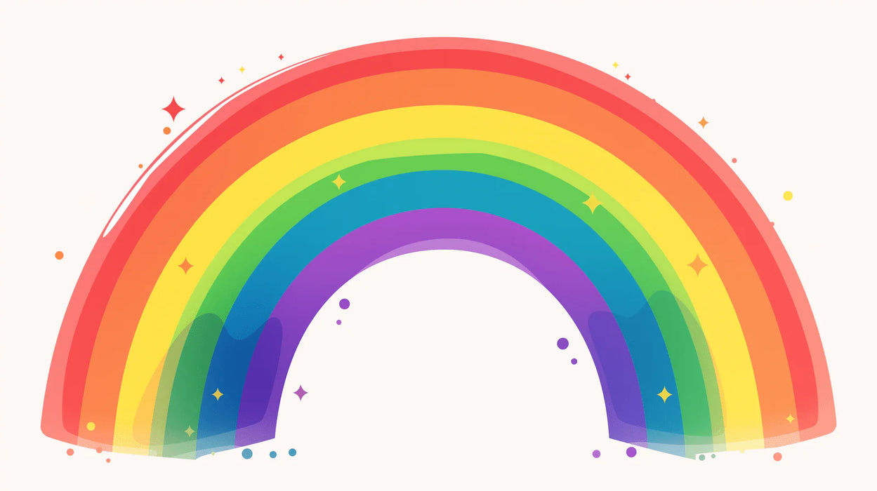 Rainbow Mural Wallpaper | Stars