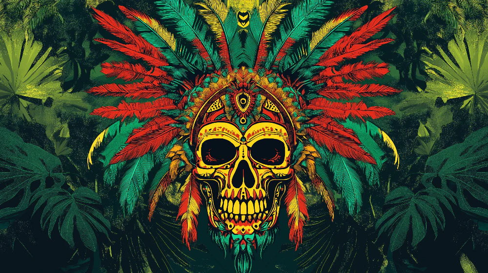 Mural Wallpaper skull-head | Ancestral spirit of the jungle