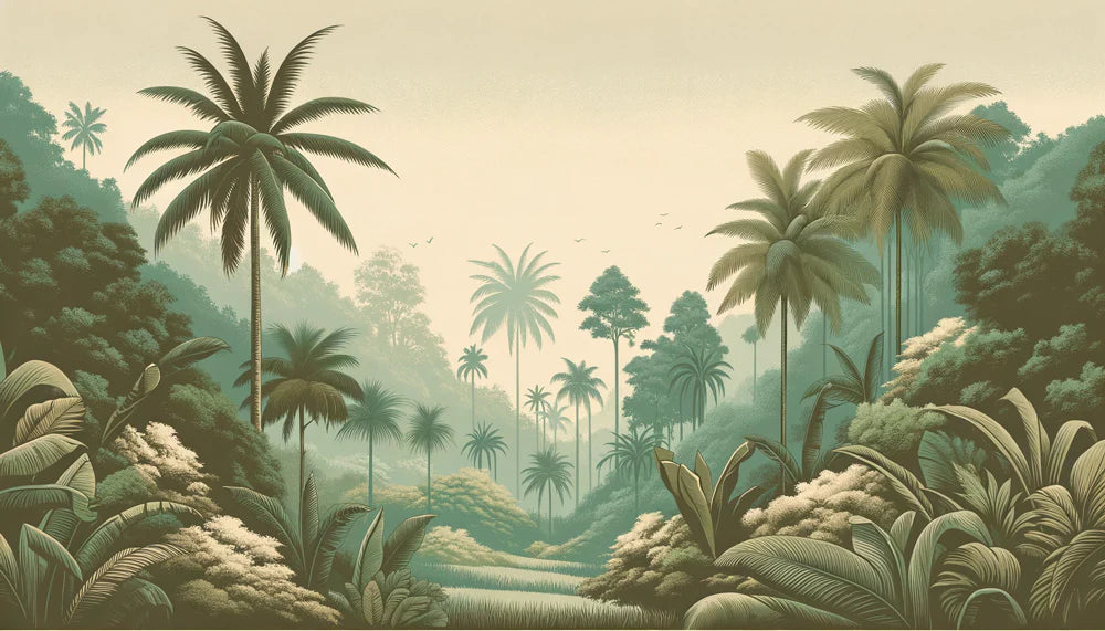 Tropical Jungle Mural Wallpaper | Valley of Green Palms