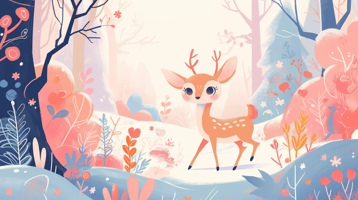 Deer Wallpaper | Snowy Forest