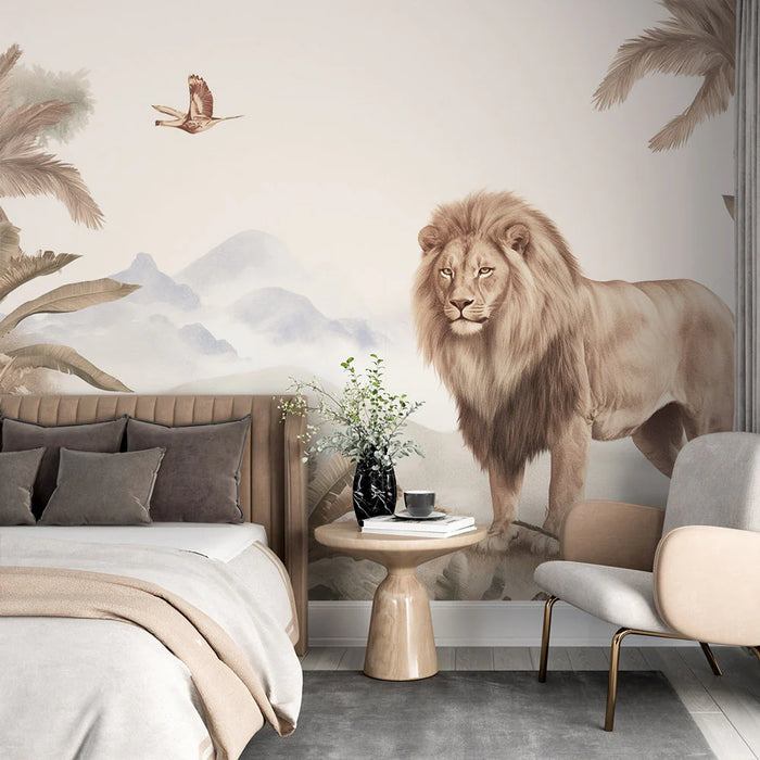 Lion Mural Wallpaper | Jungle