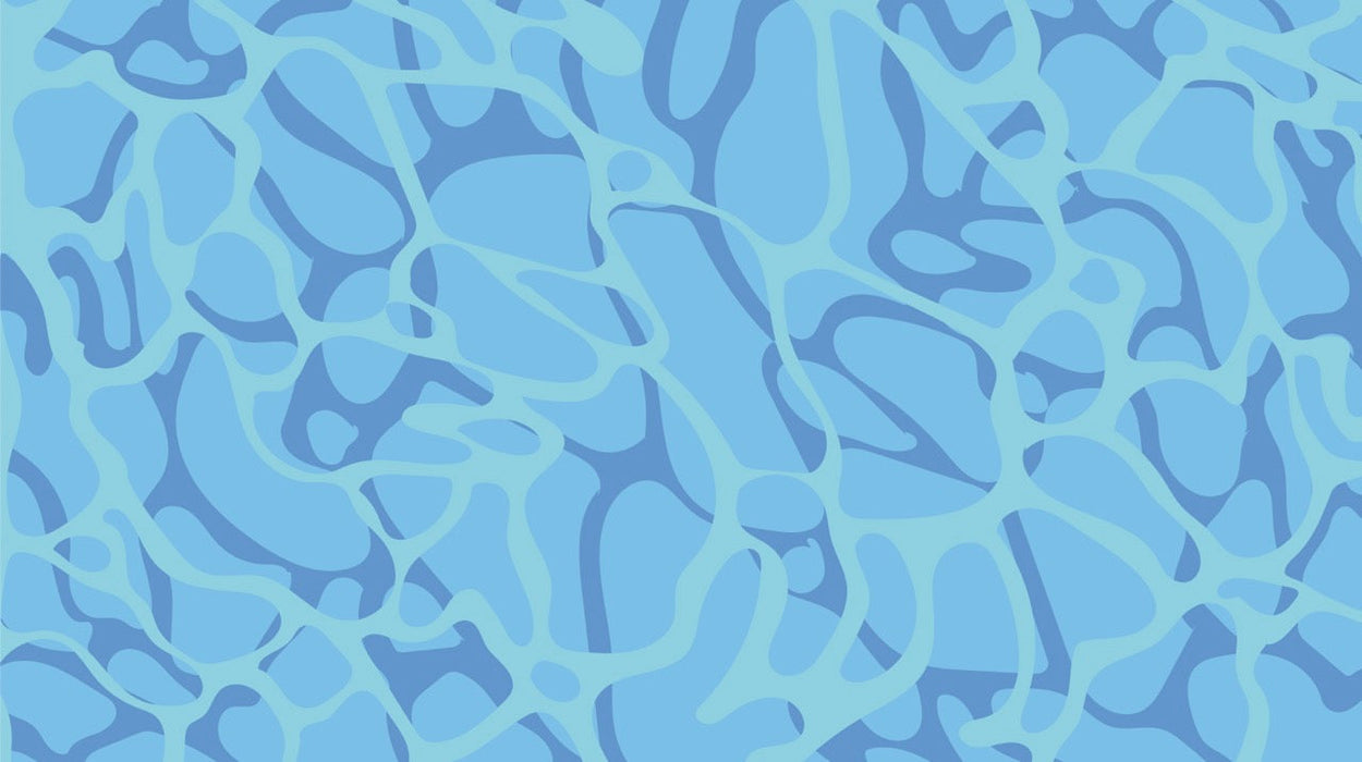 Papier peint abstrait | Ondulations aquatiques en dégradé de bleus